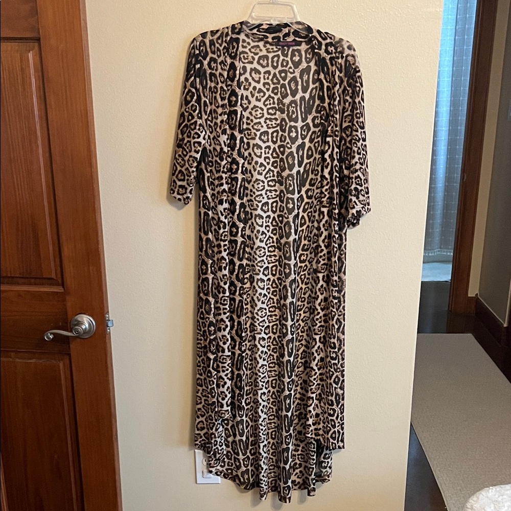 Leopard Print Long Cardigan